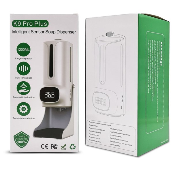 Máy sát khuẩn tay kết hợp đo nhiệt độ tự động K9 Pro Plus