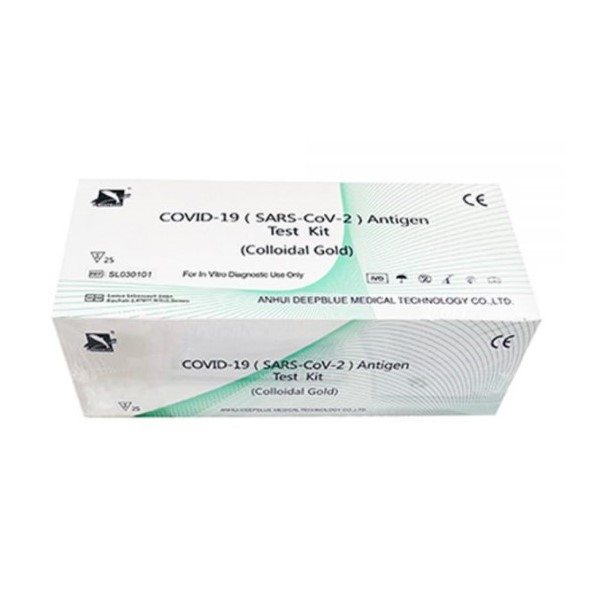 1 HỘP (25 BỘ) – Kit test nhanh DEEP BLUE Covid-19 Colloidal Gold (Đức)